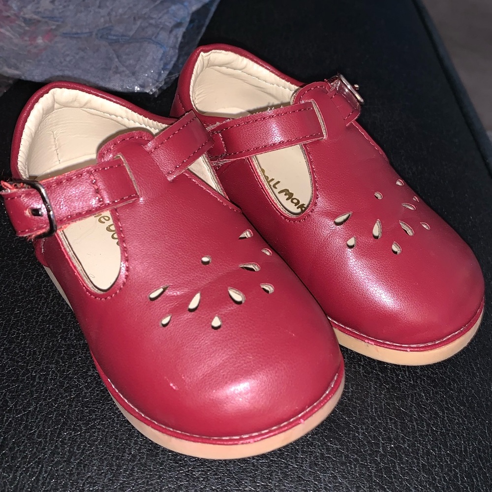 Red Mary Jane church shoes